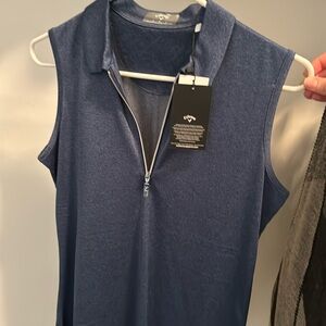NWT Sleeveless Callaway tank with zipper